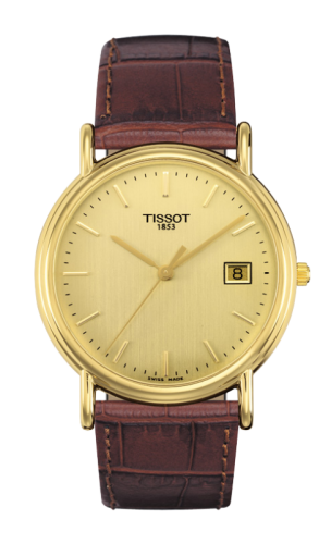 Tissot Carson Quartz 33.7 Yellow Gold / Champagne / Strap